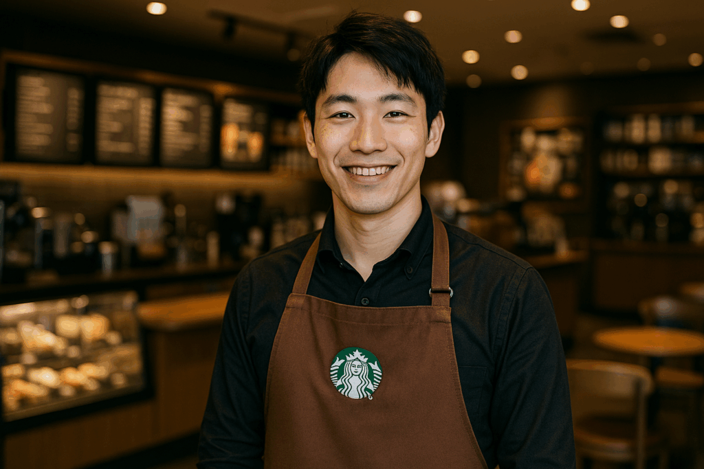 スタバ茶色エプロン
