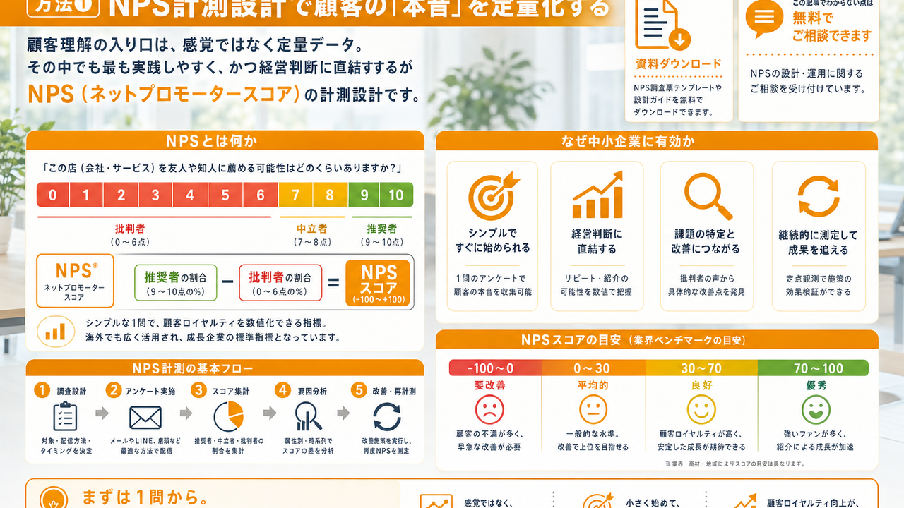 方法① NPS計測設計で顧客の「本音」を定量化する