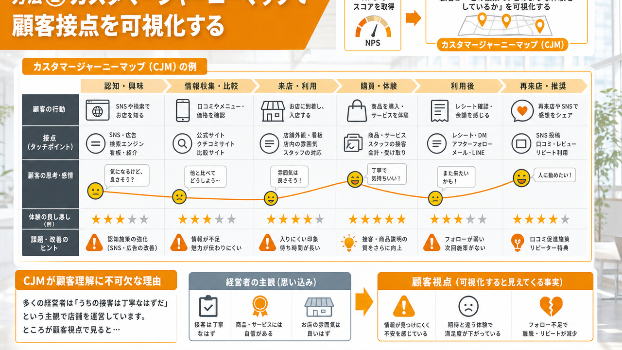 方法② カスタマージャーニーマップで顧客接点を可視化する