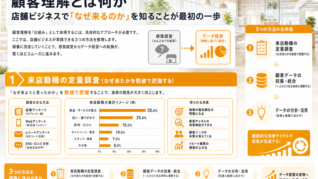 店舗ビジネスで顧客理解を深める3つの方法
