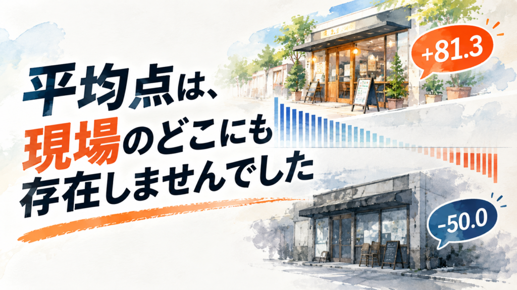 平均点は、現場のどこにも存在しませんでした。